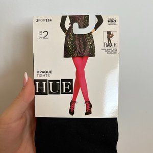 HUE Opaque Tights Color Black Size 2